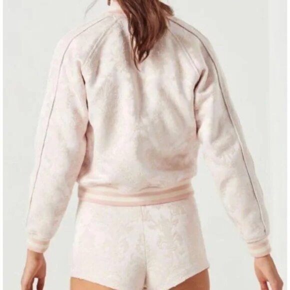 Spell & the Gypsy Pink Bomber Jacket S NWT Anastasia Brocade $280 Light Pink - Picture 3 of 6